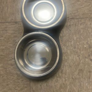 Black stainless steel dog bowl